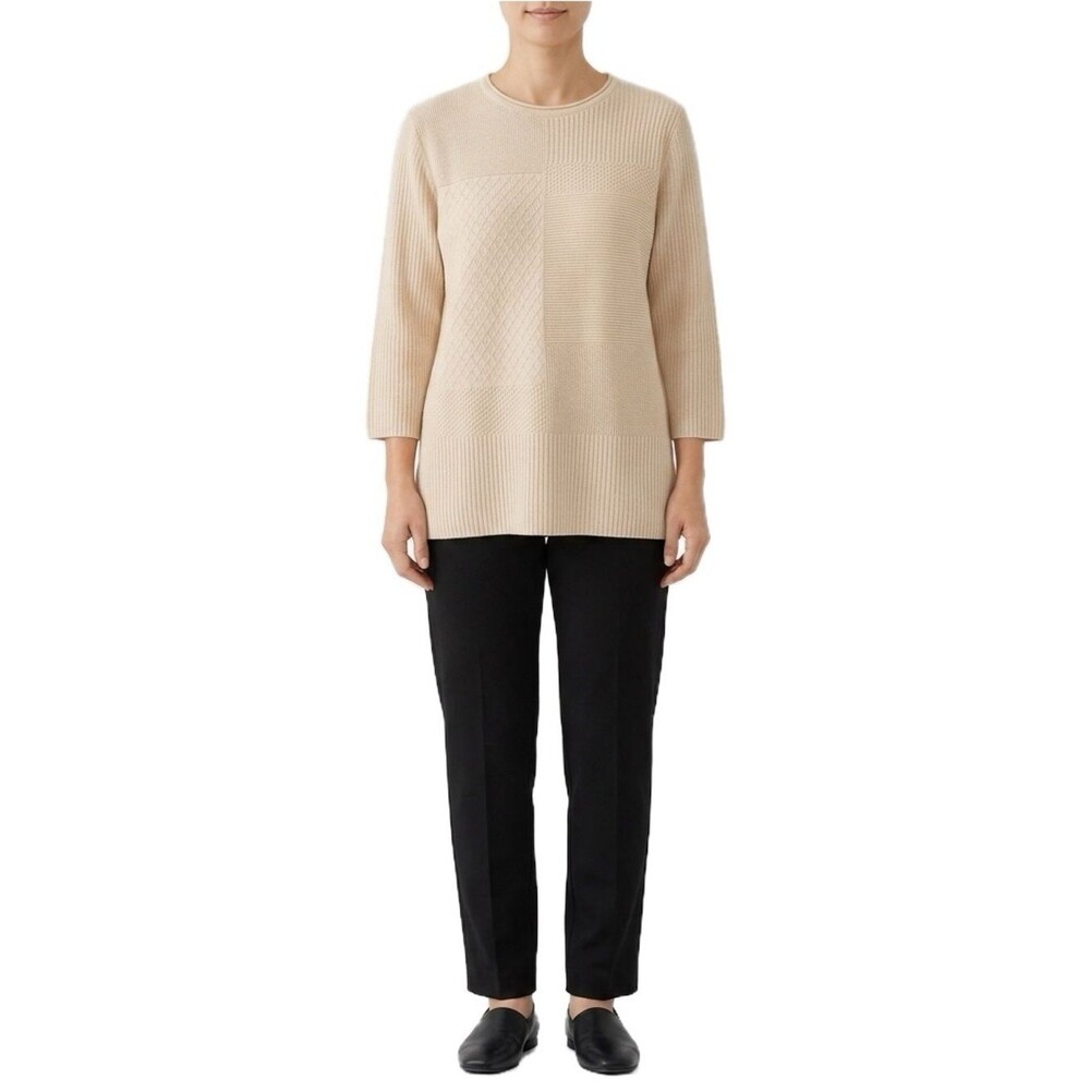 Alfred Dunner Knit Mixed Patchwork Sweater